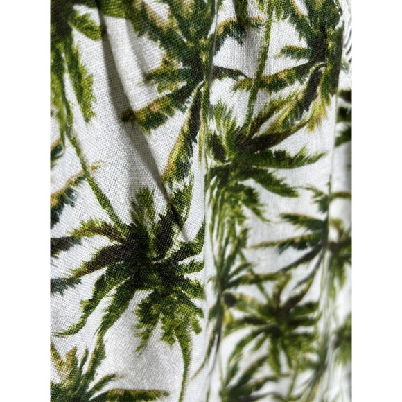 Briggs Elastic Waist Linen Blend Shorts Womens XXL Green Palm Tree Pockets NWT - Picture 9 of 14
